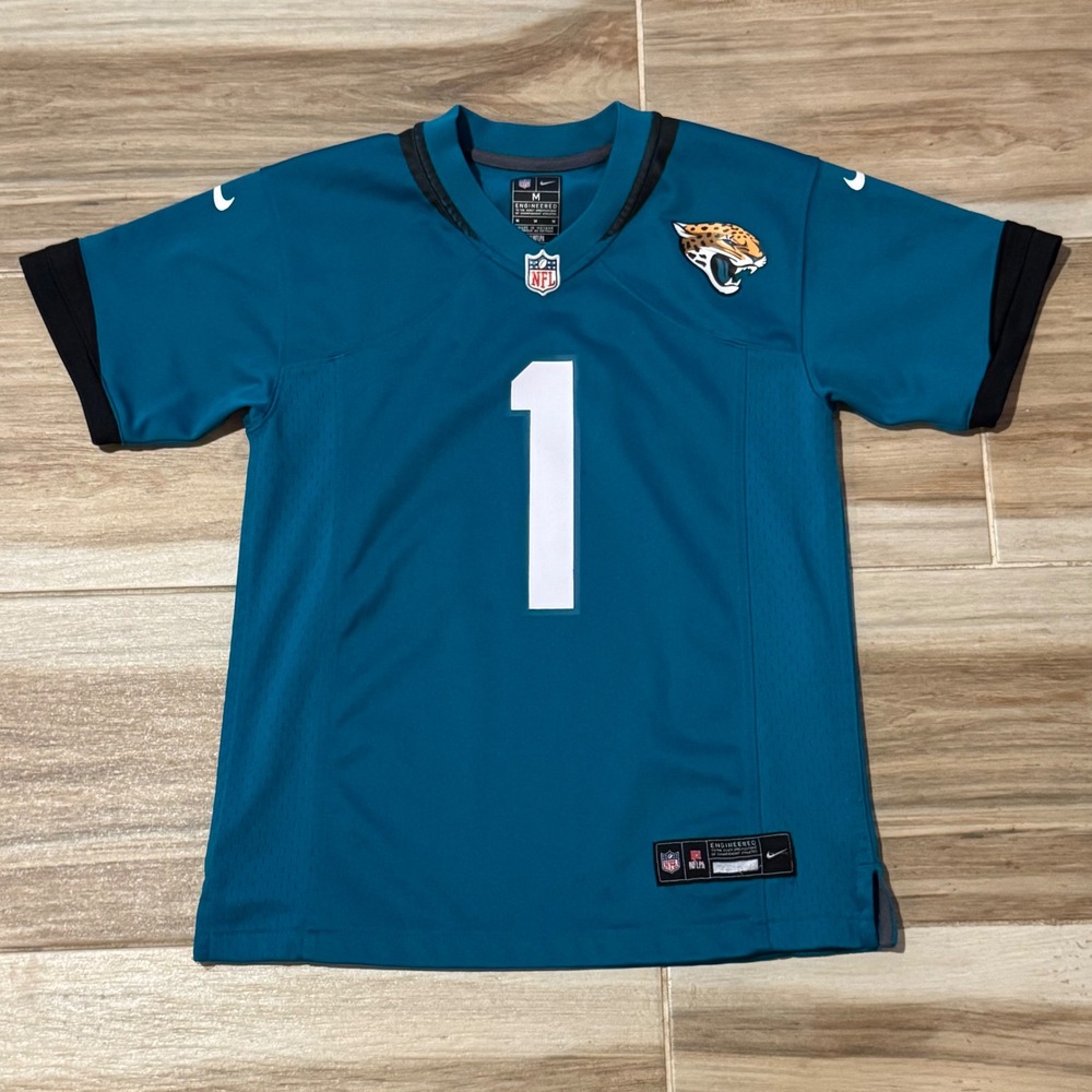 Nike NFL Jacksonville Jaguars Travis Etienne Jr 1 Jersey Youth Medium Teal